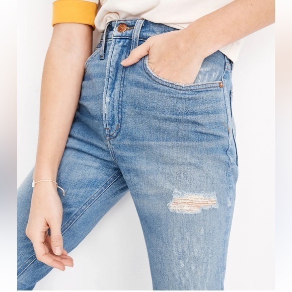 Madewell Rigid Skinny Distressed Classic Blue Women's Jeans